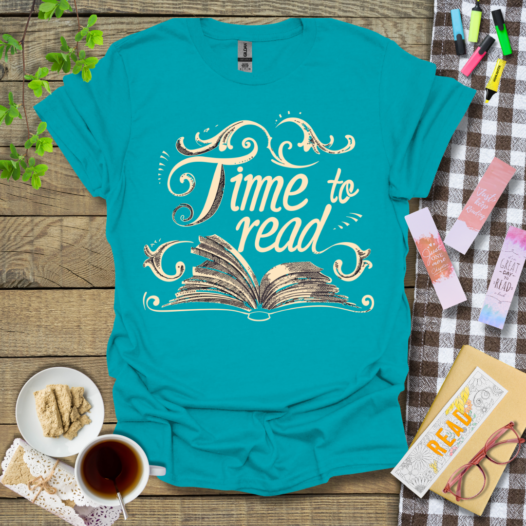 Time To Read Graphic T Shirt