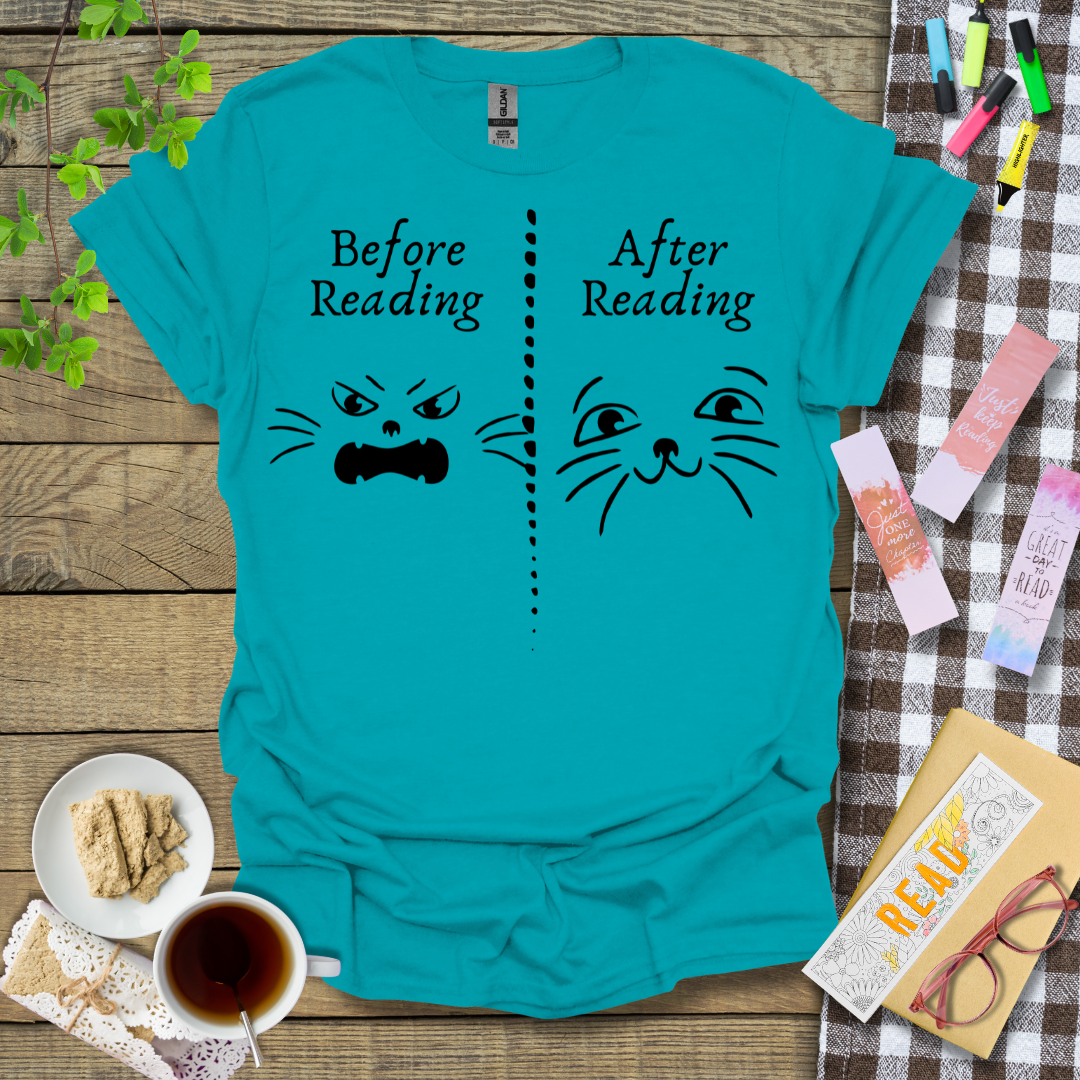 Before Reading - After Reading Graphic T Shirt