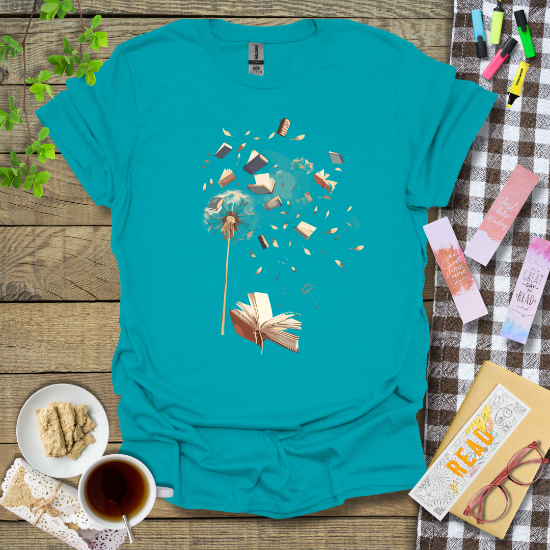 Dandelion Books Floating In The Air Graphic T Shirt