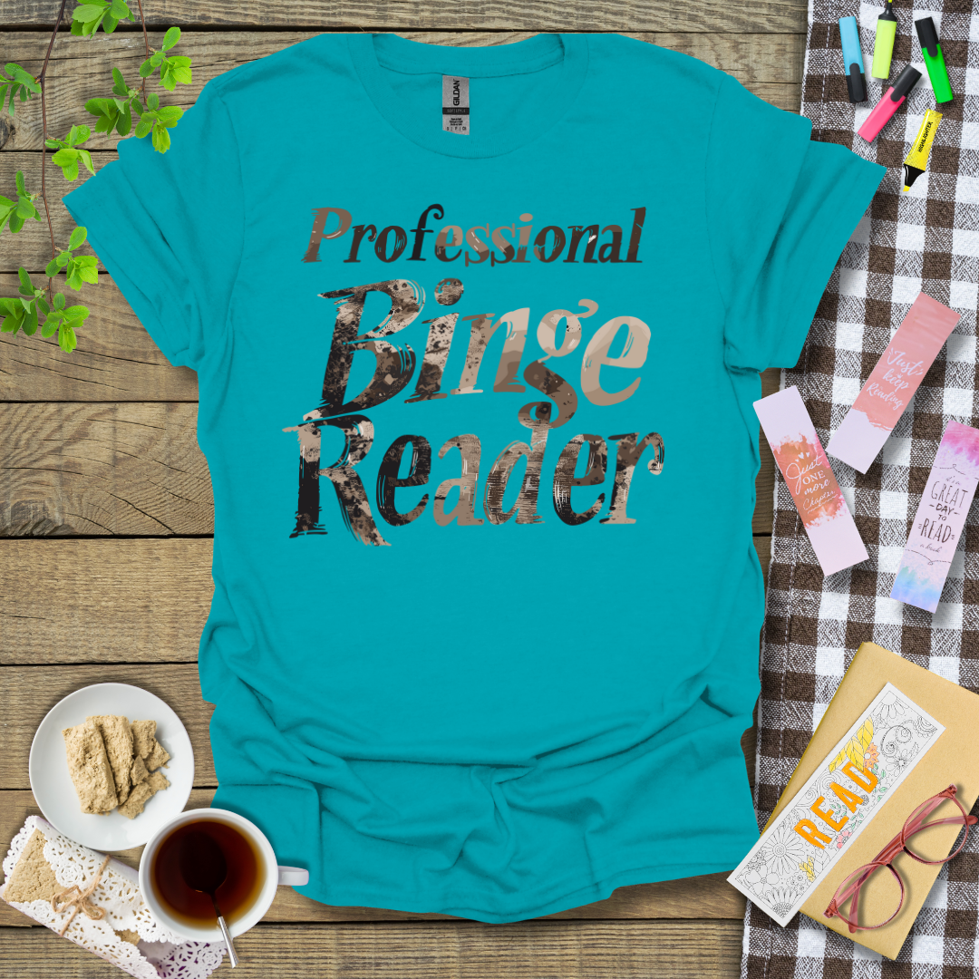 Professional Binge Reader Graphic T Shirt