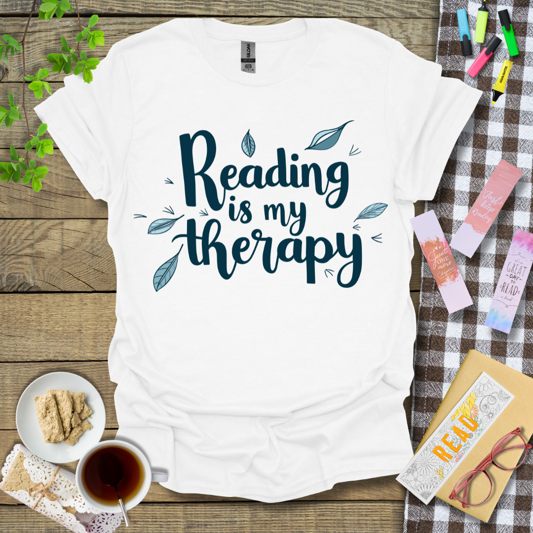 Reading Is My Therapy Graphic T Shirt
