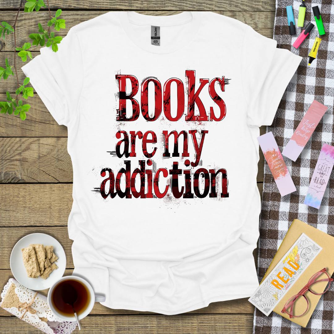 Books Are My Addiction Graphic T Shirt