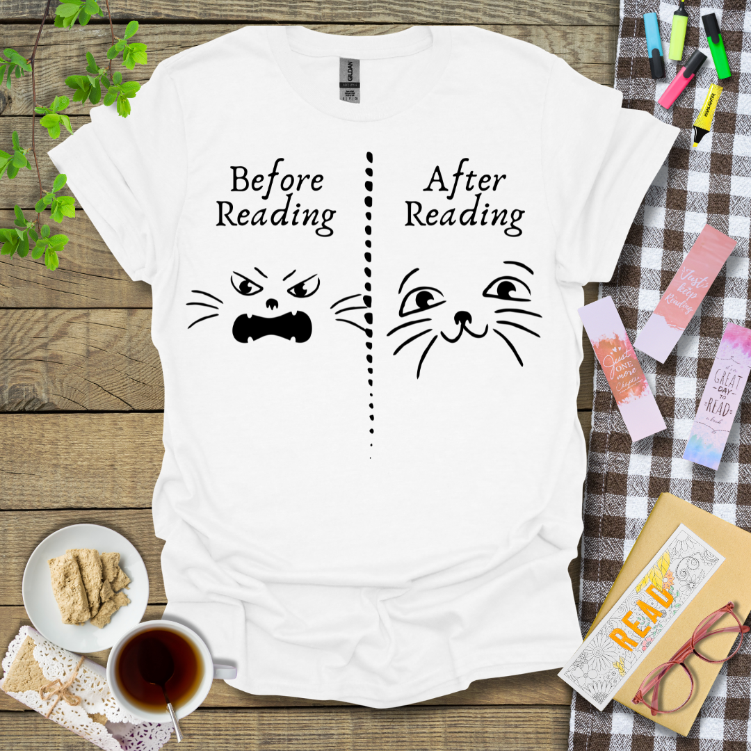 Before Reading - After Reading Graphic T Shirt