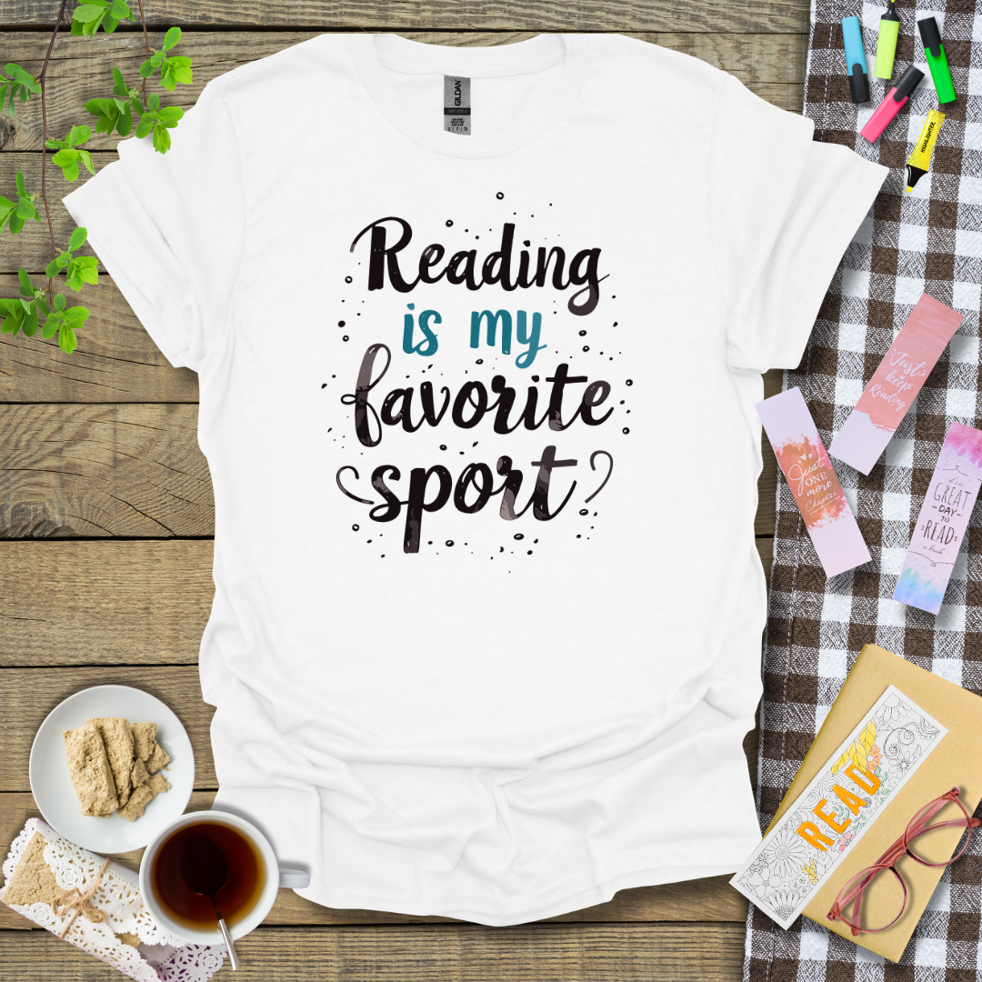 Reading Is My Favorite Sport Graphic T Shirt