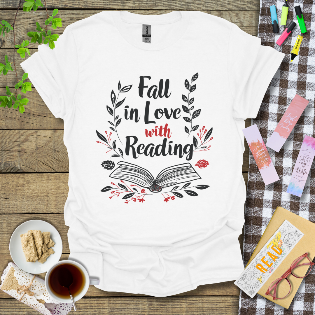 Fall In Love With Reading Graphic T Shirt