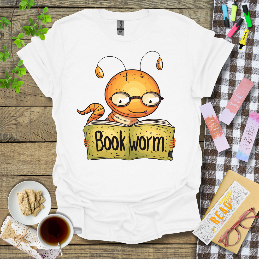Reading Bookworm Graphic T Shirt