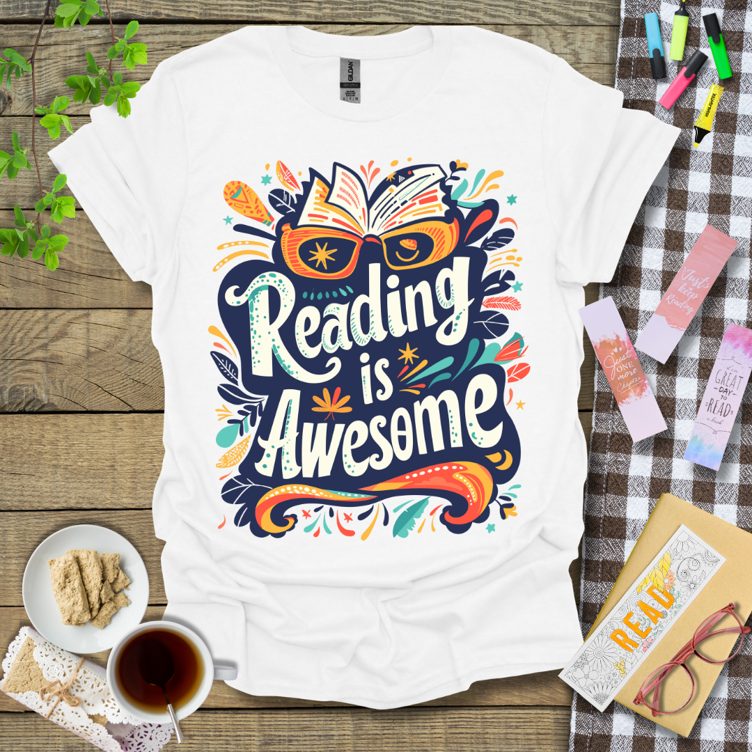 Reading Is Awesome Graphic T Shirt