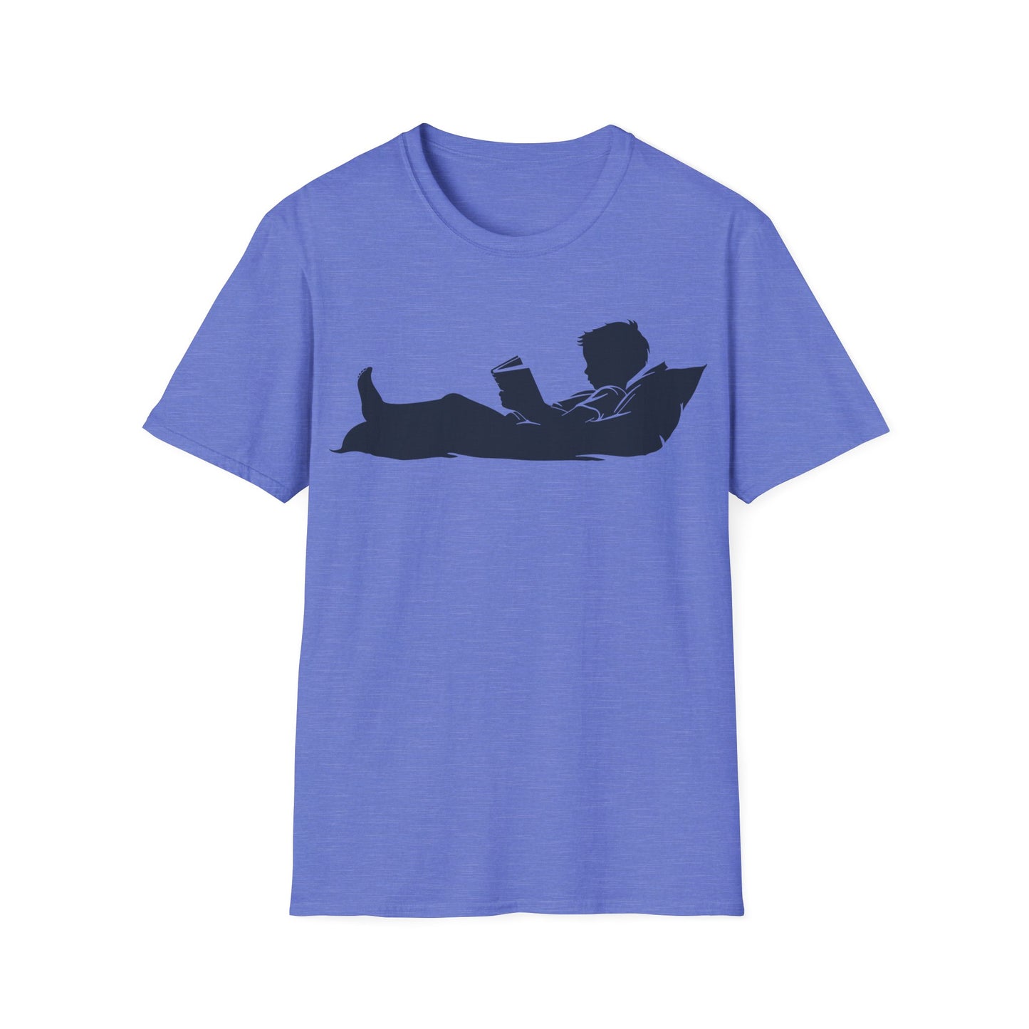 Silhouette Of A Boy Reading In Bed Graphic T Shirt