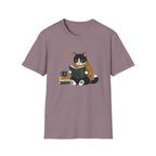 Smart Cat Reading T Shirt