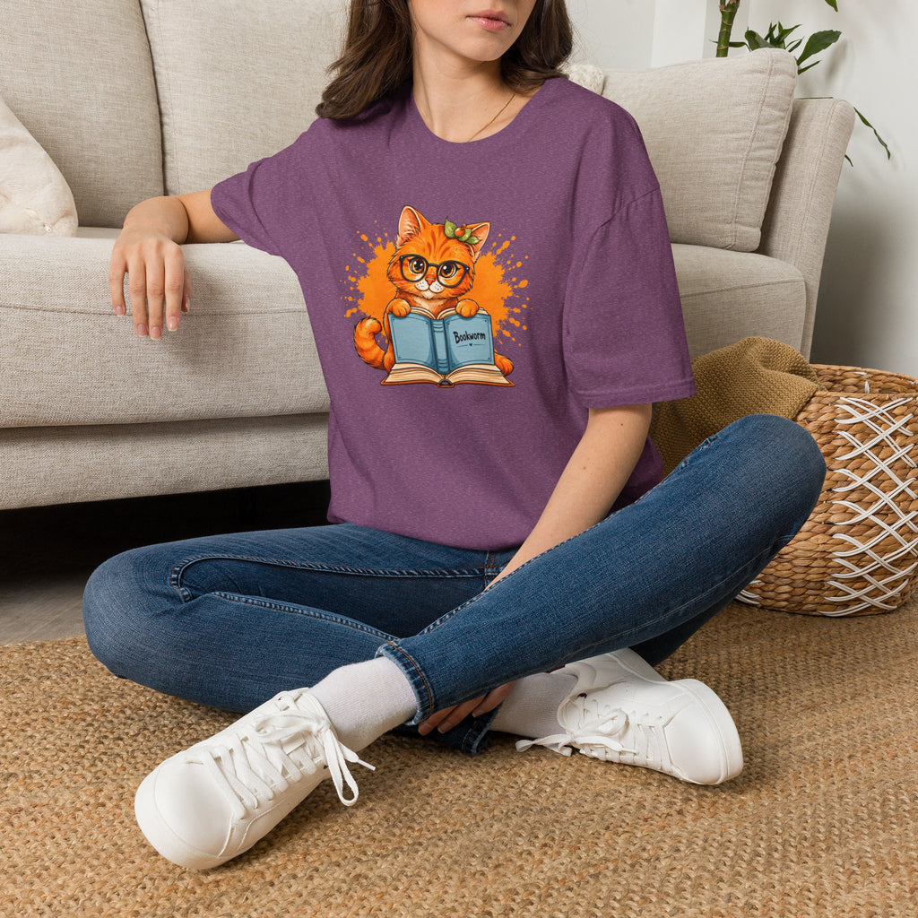 Bookworm Cat T Shirt