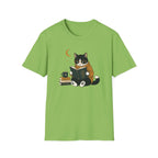 Smart Cat Reading T Shirt