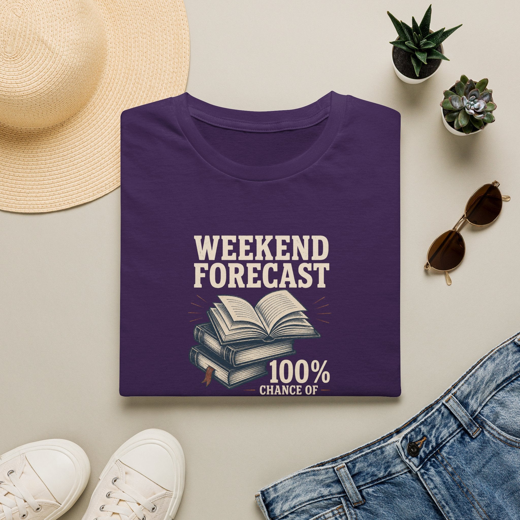 100% Chance of Reading T Shirt
