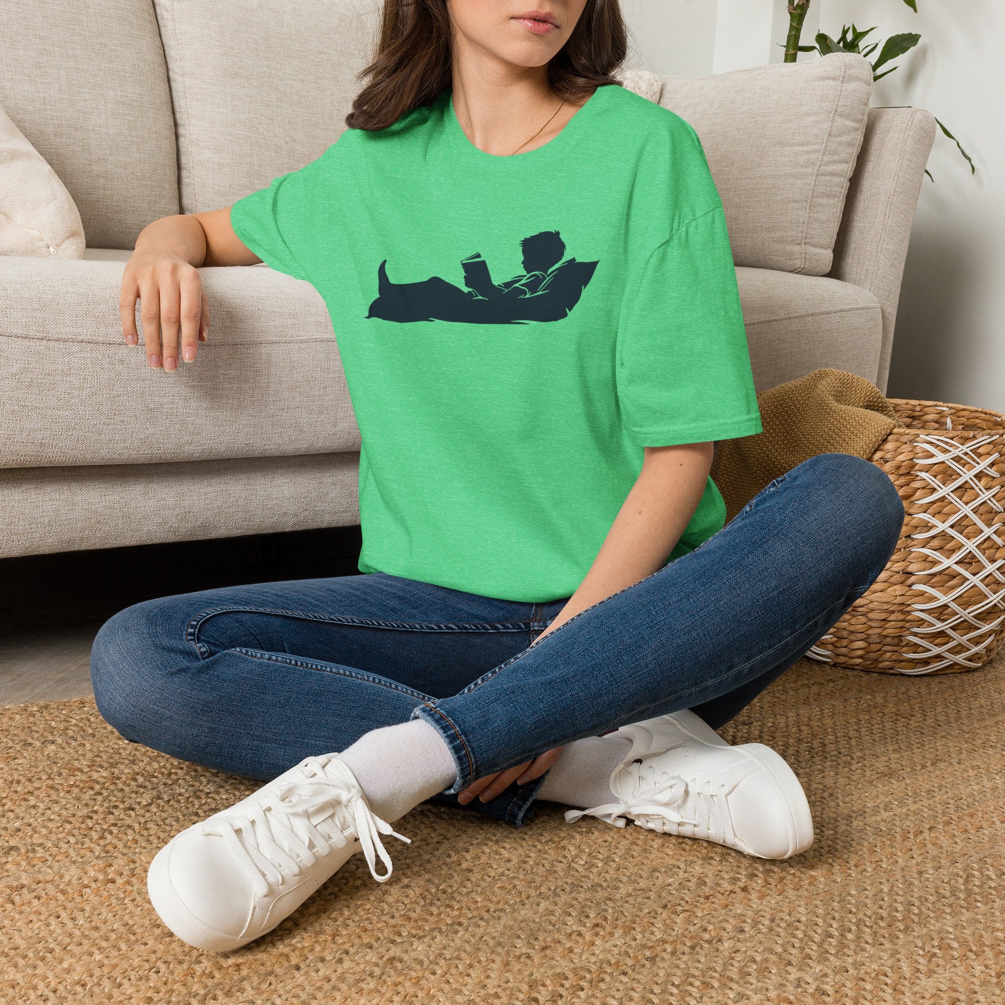 Boy  Reading Silhouette T Shirt