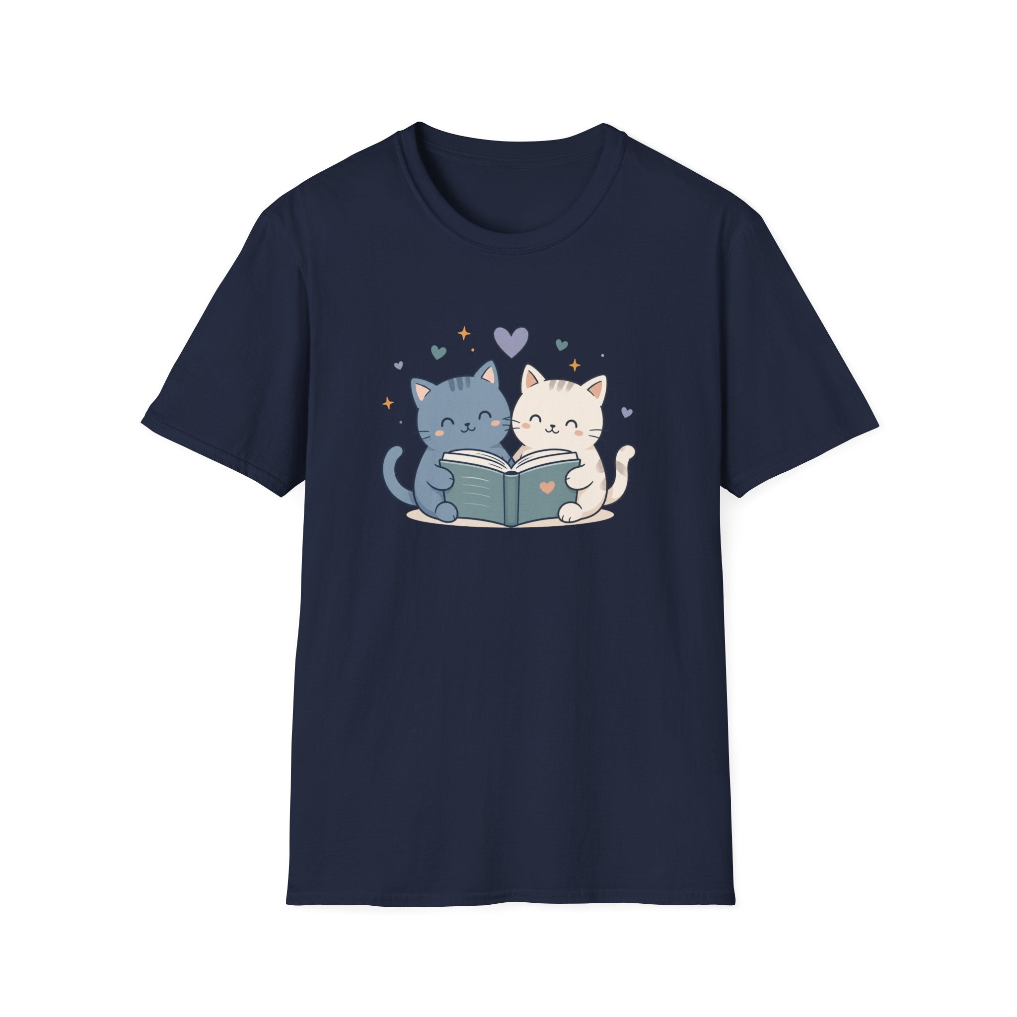 Couple Cat Reading