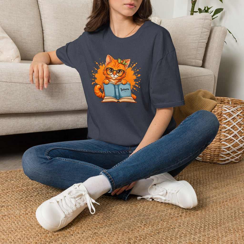 Bookworm Cat T Shirt