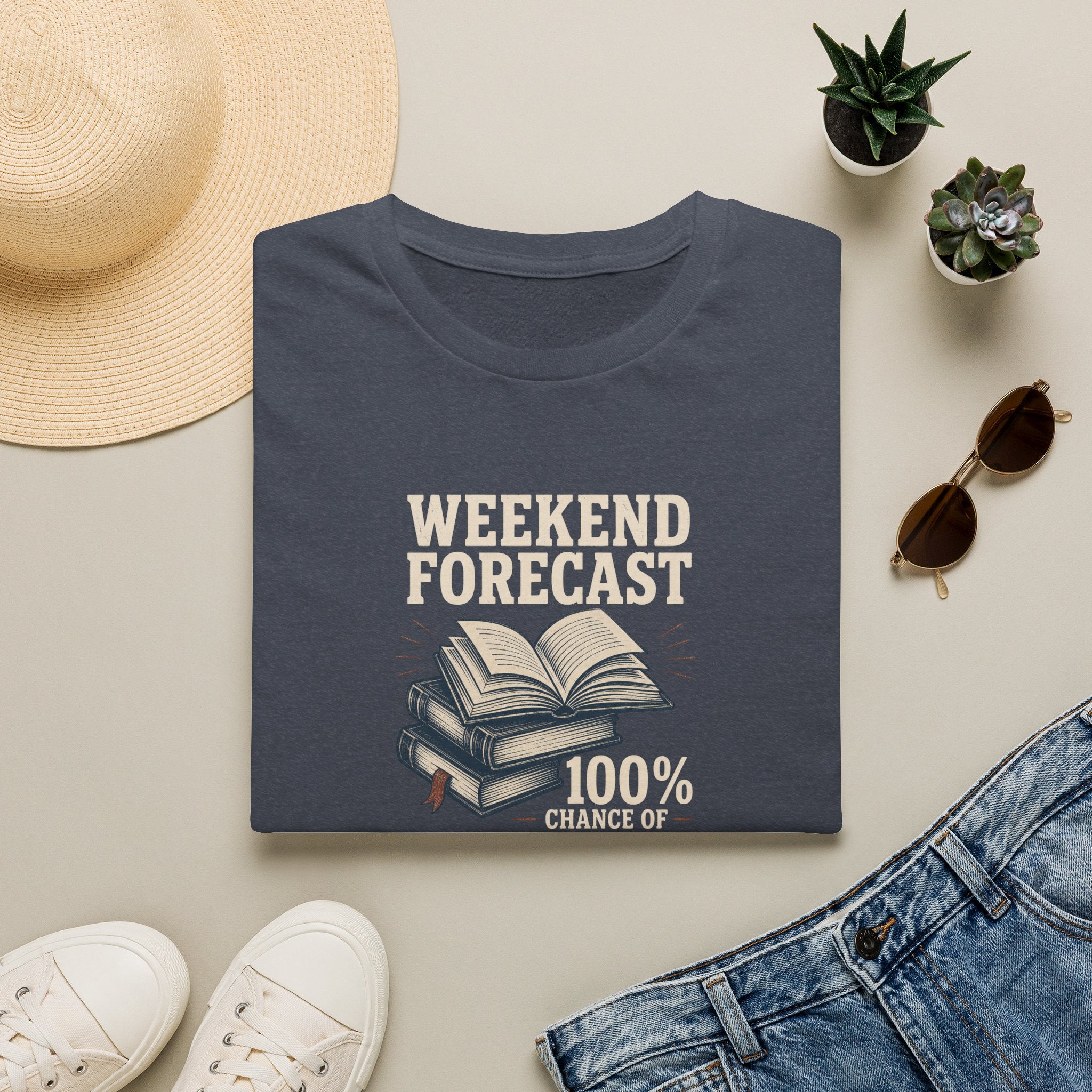 100% Chance of Reading T Shirt