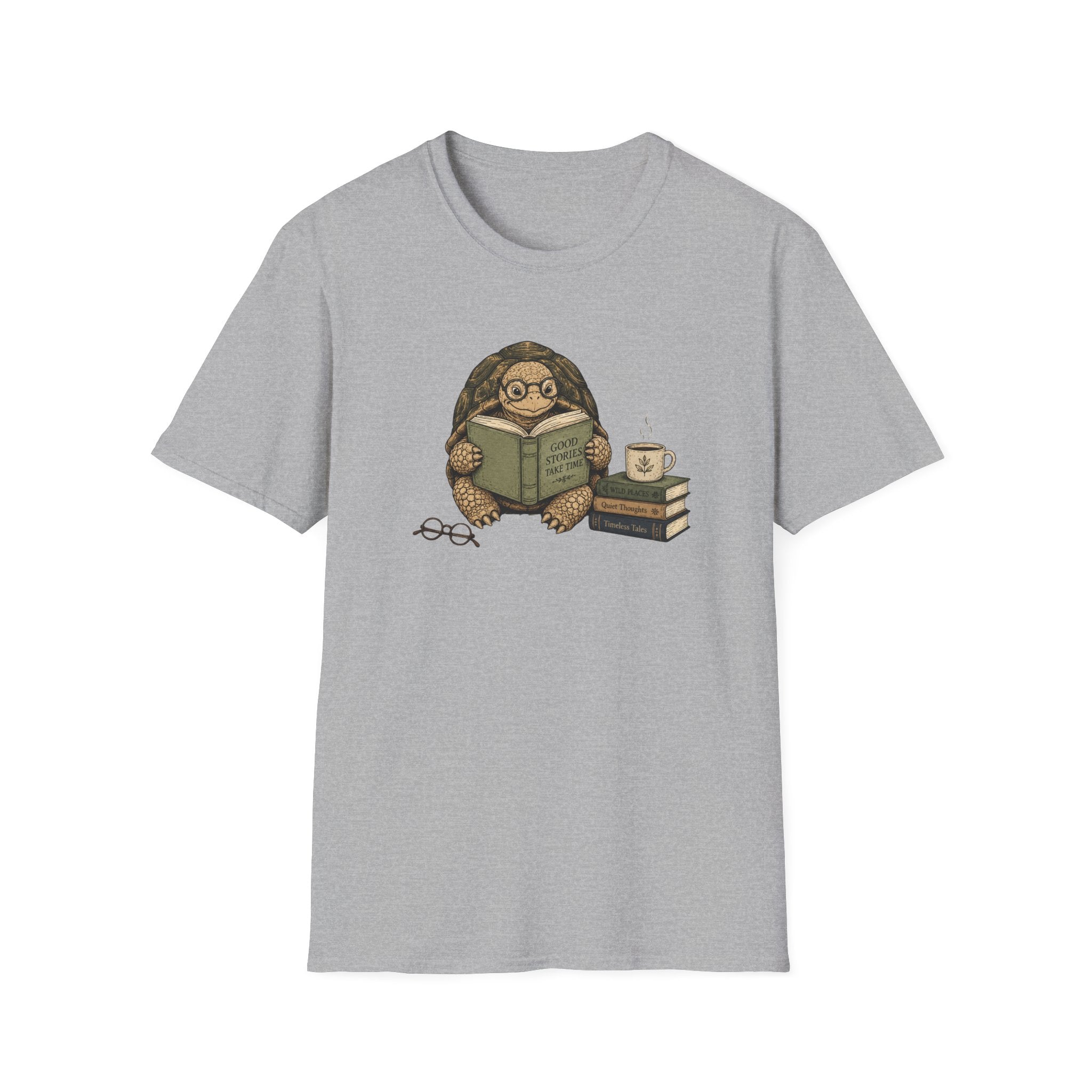 Tortoise Reading T Shirt