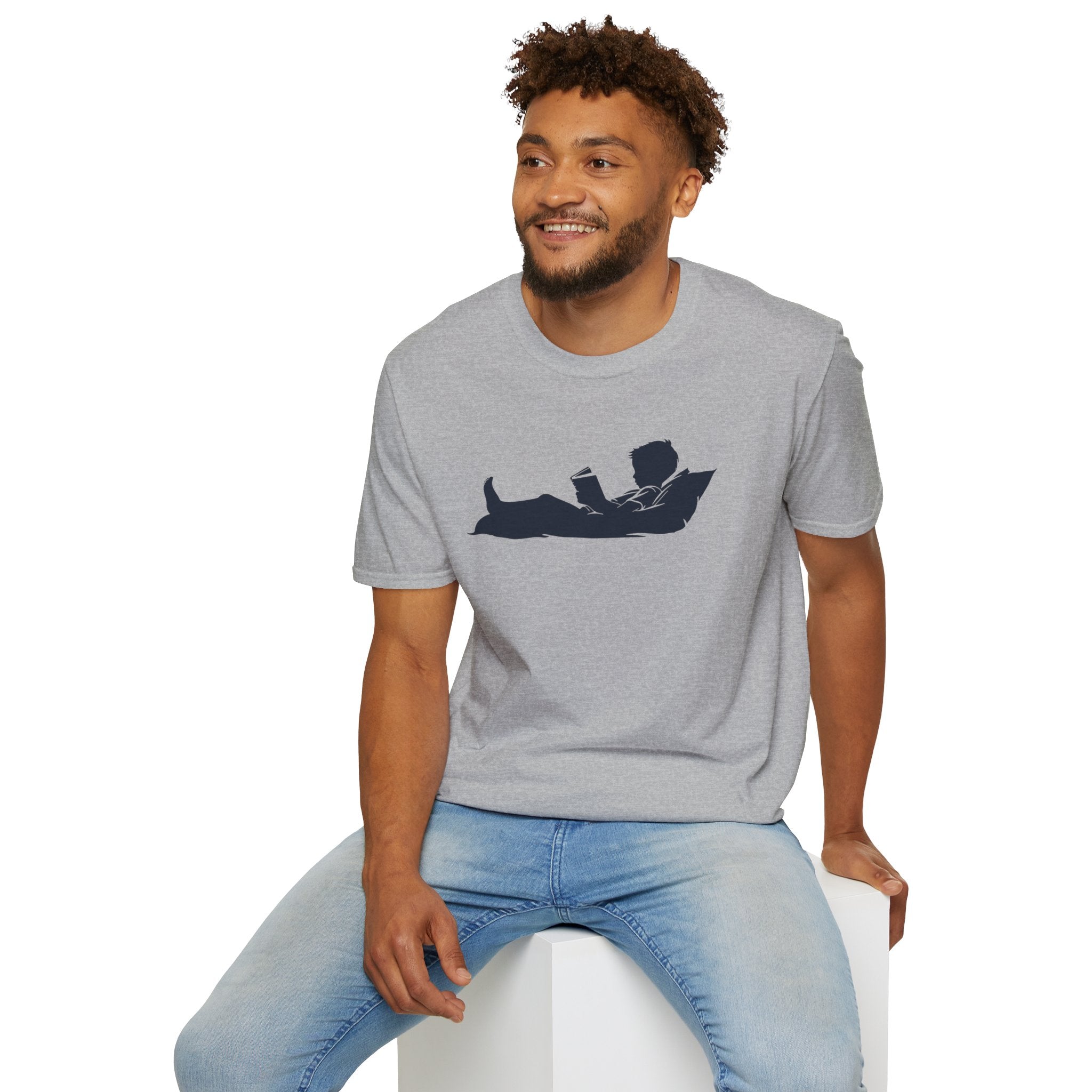Boy  Reading Silhouette T Shirt