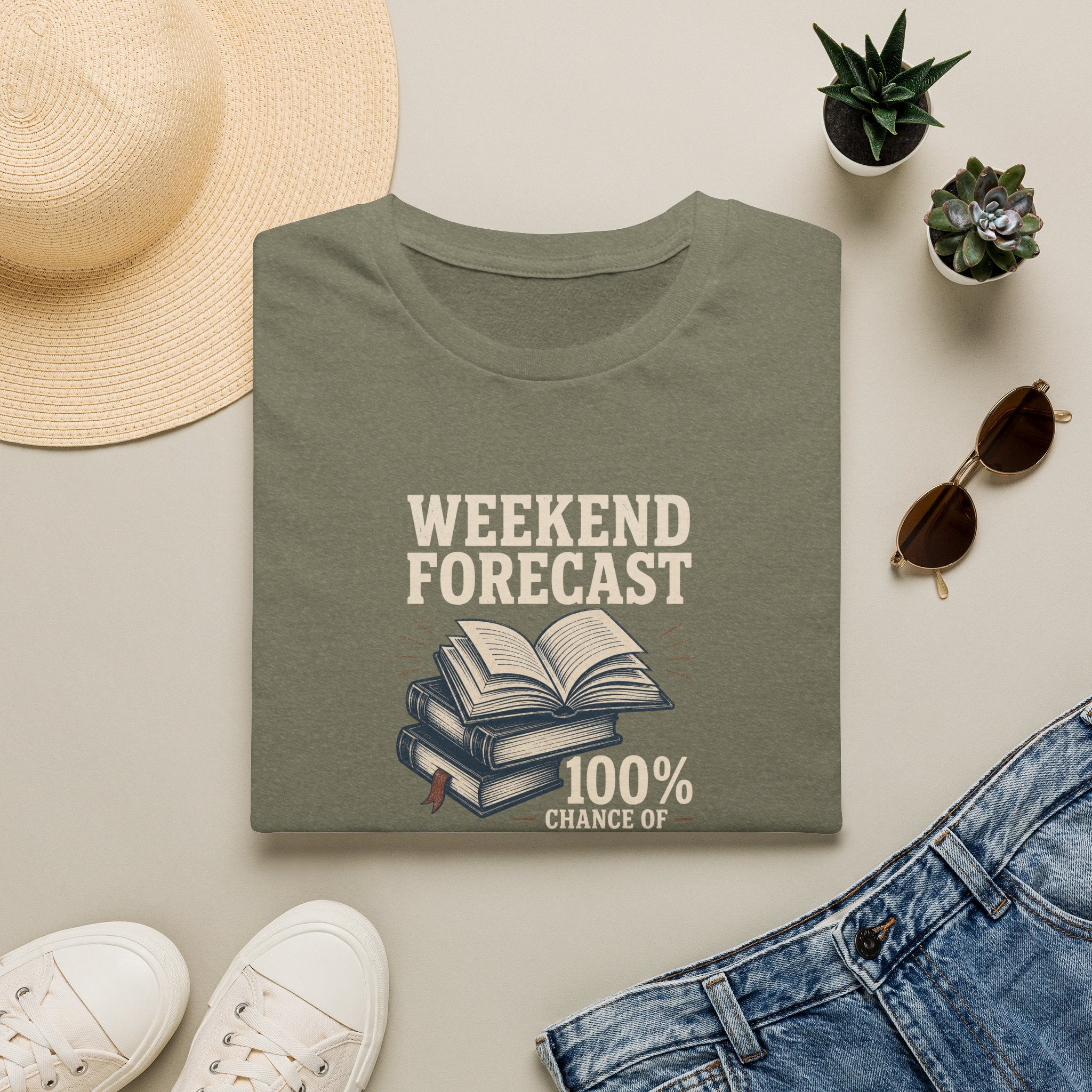 100% Chance of Reading T Shirt