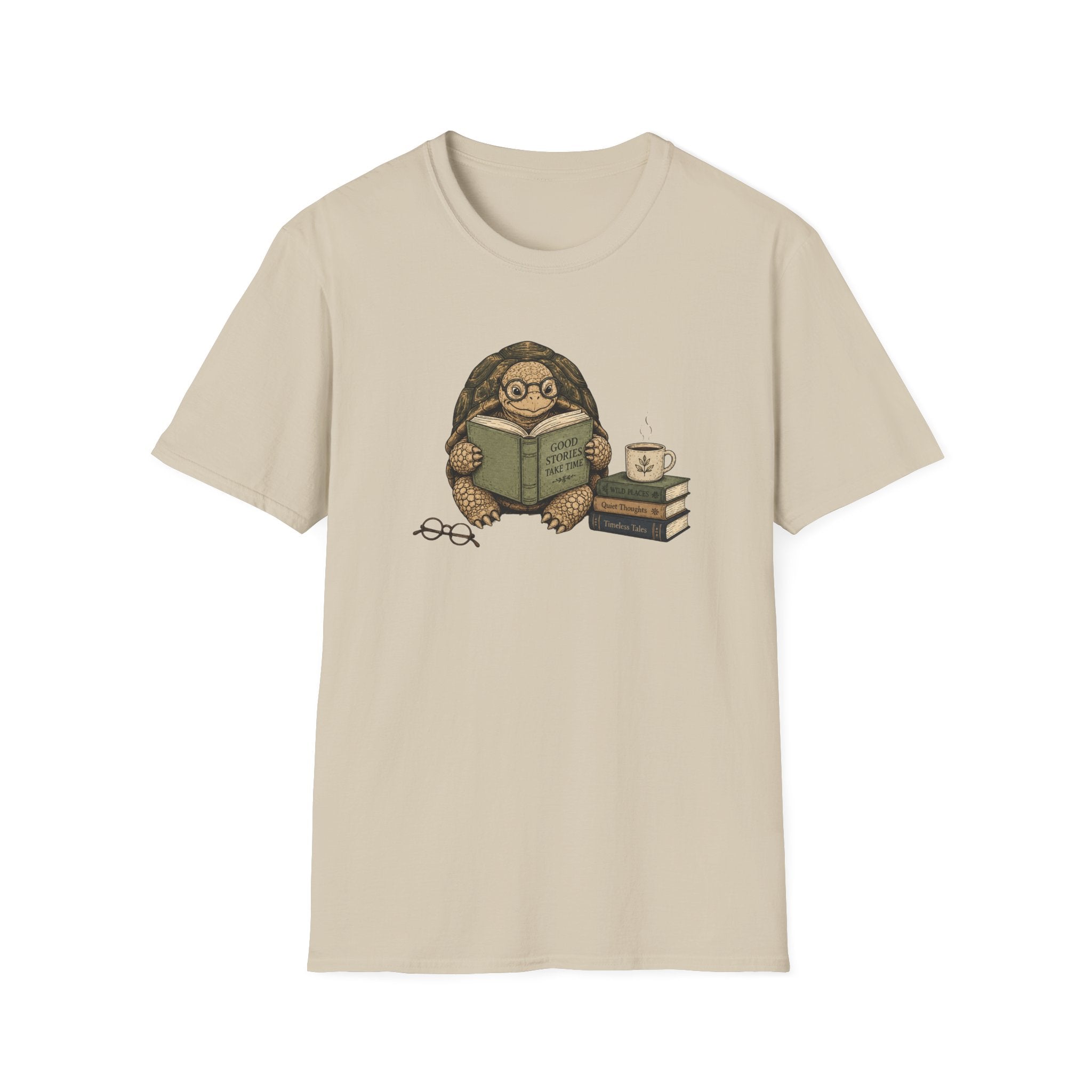 Tortoise Reading T Shirt