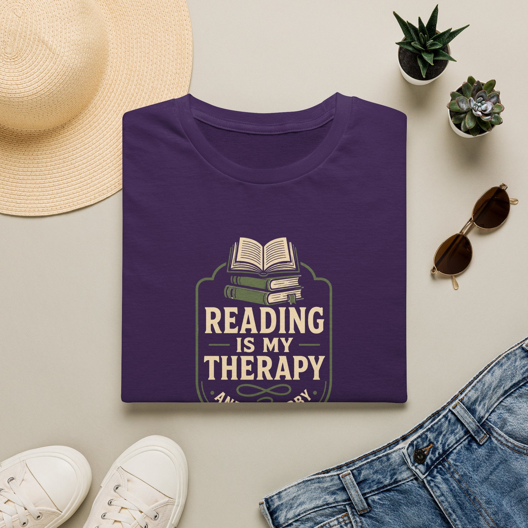 Reading Is My Therapy T Shirt