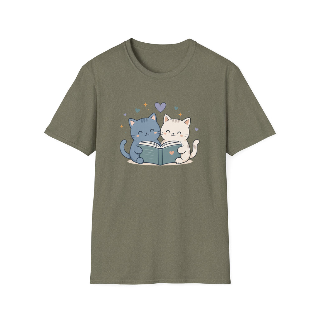Couple Cat Reading