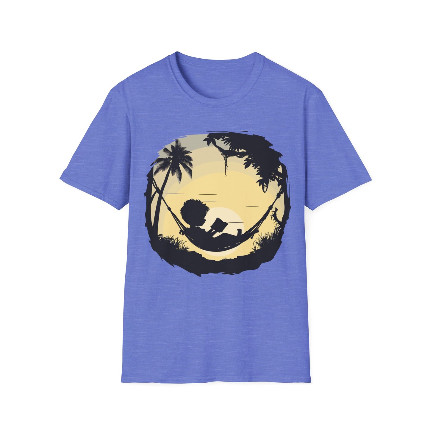 Boy Reading Under A Sunset Graphic T Shirt