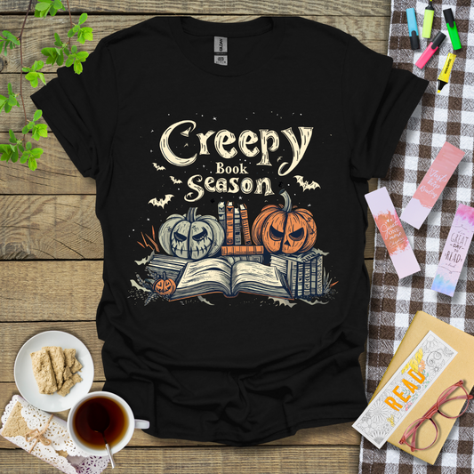 Creepy Book Season Graphic T Shirt