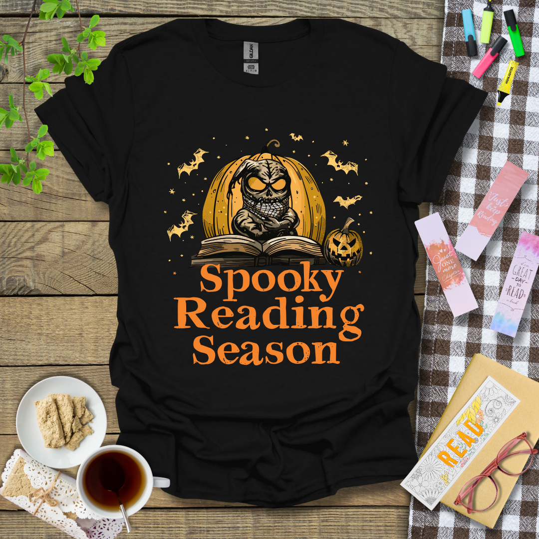 Spooky Reading Season Graphic T Shirt
