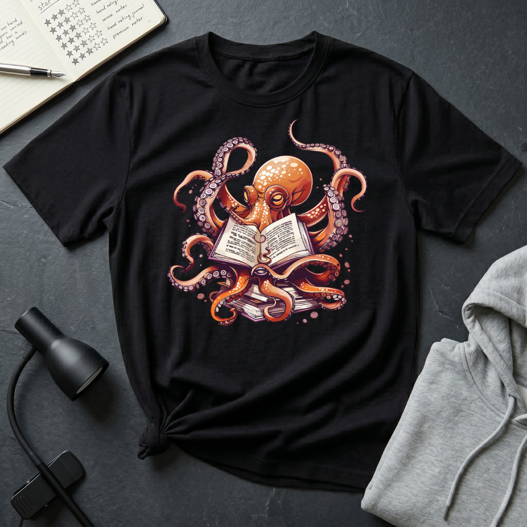 Reading Octopus T Shirt