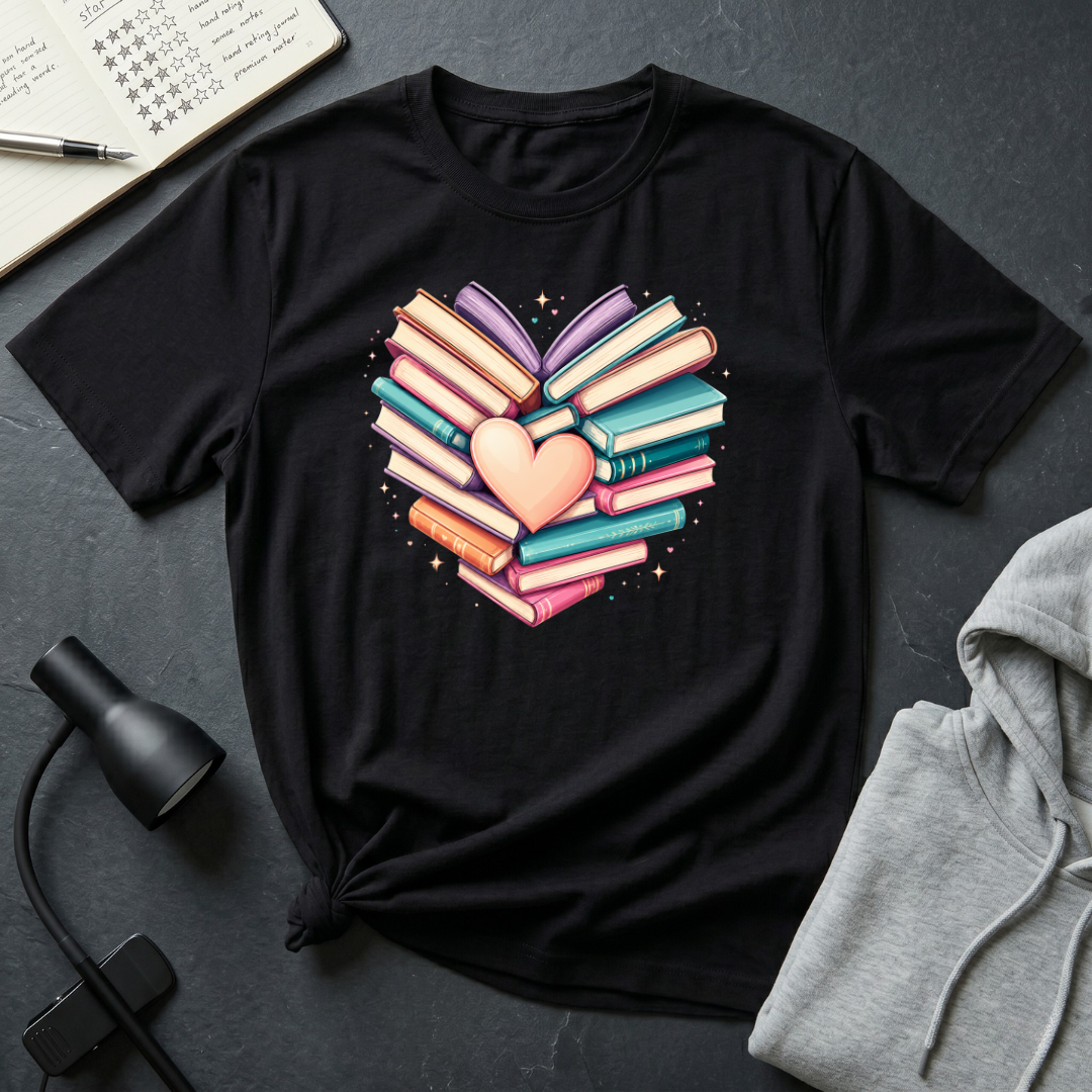 Heart Shape Book T Shirt