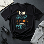 Eat Sleep Read Repeat T Shirt