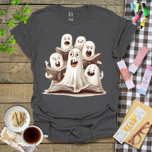 Excited Halloween Theme Ghost Graphic T Shirt