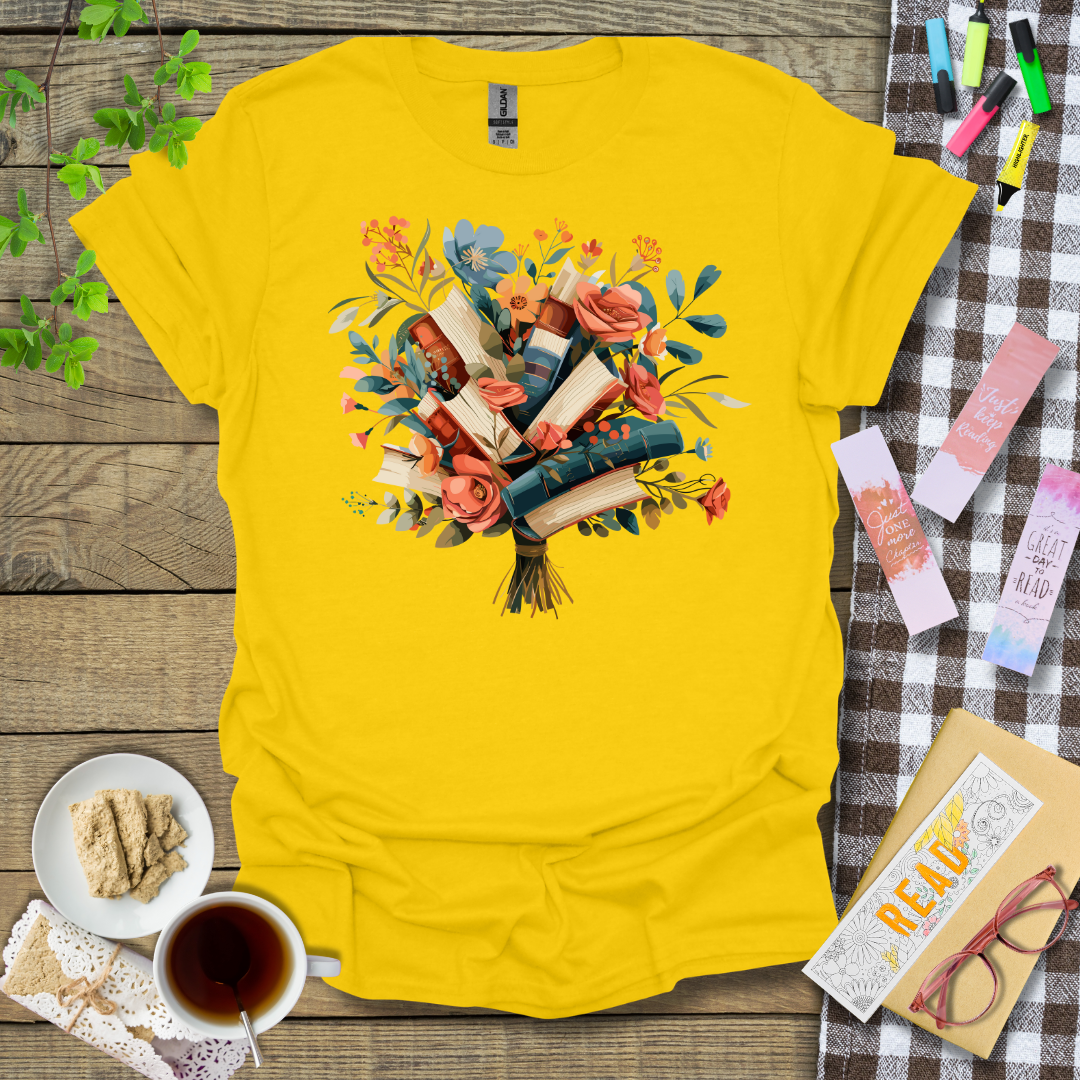 A Bouquet of Books Graphic T shirt