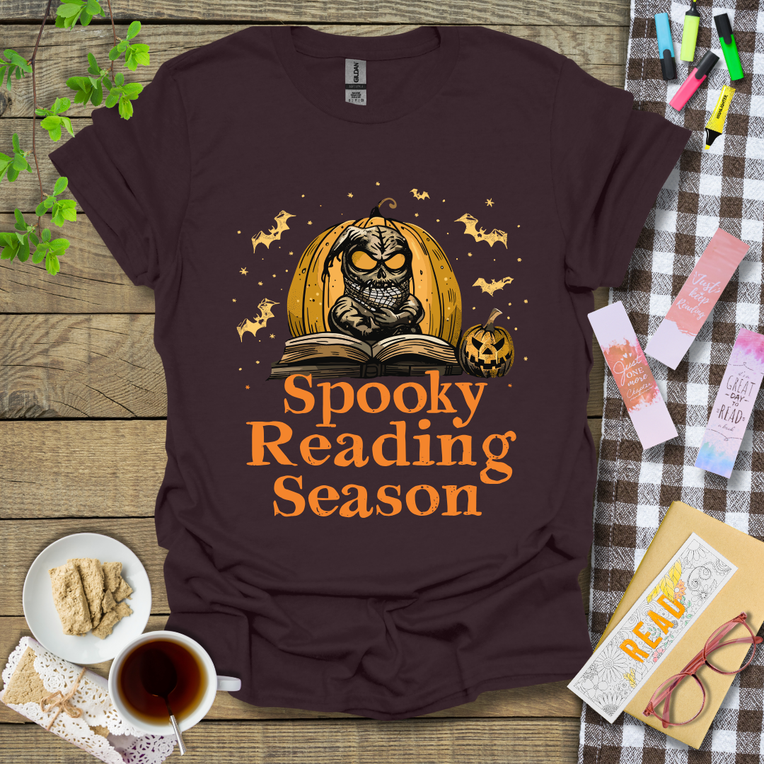 Spooky Reading Season Graphic T Shirt