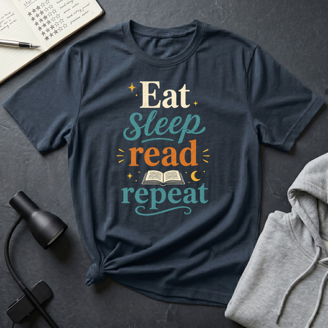 Eat Sleep Read Repeat T Shirt