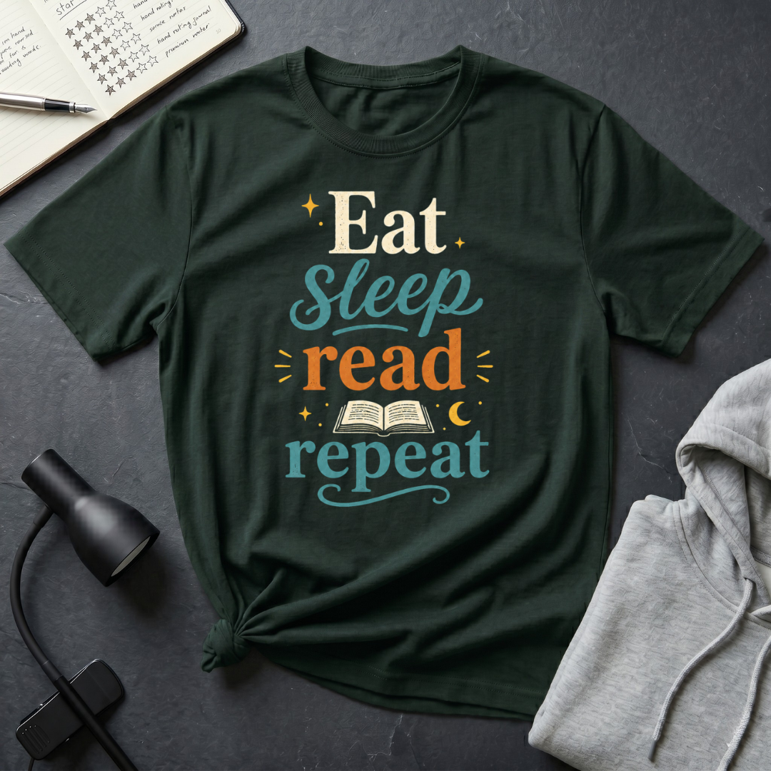 Eat Sleep Read Repeat T Shirt