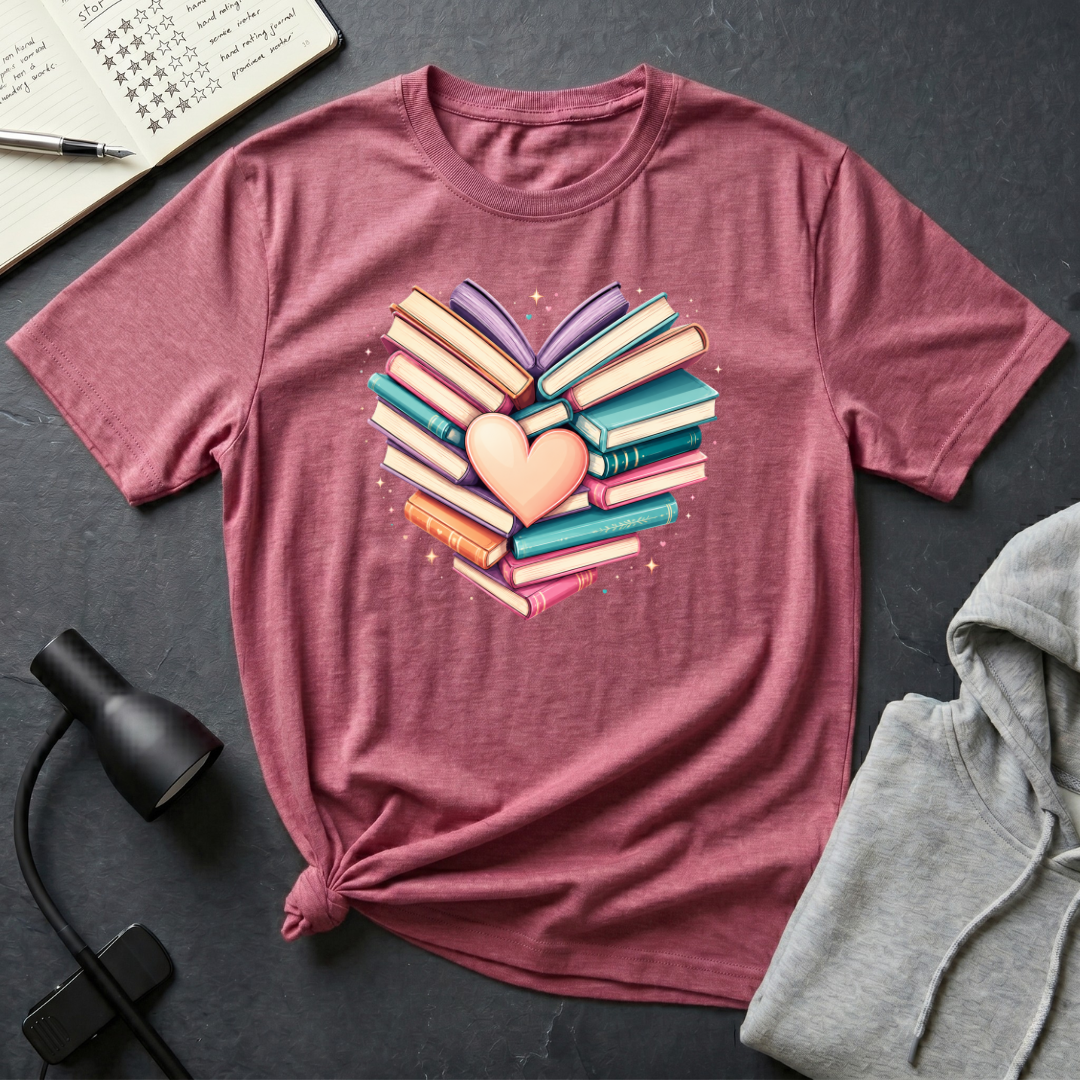 Heart Shape Book T Shirt