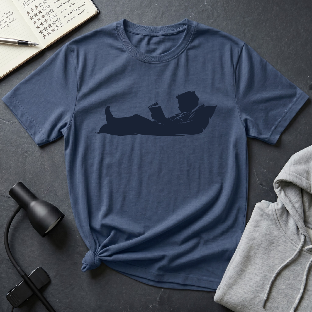 Boy  Reading Silhouette T Shirt