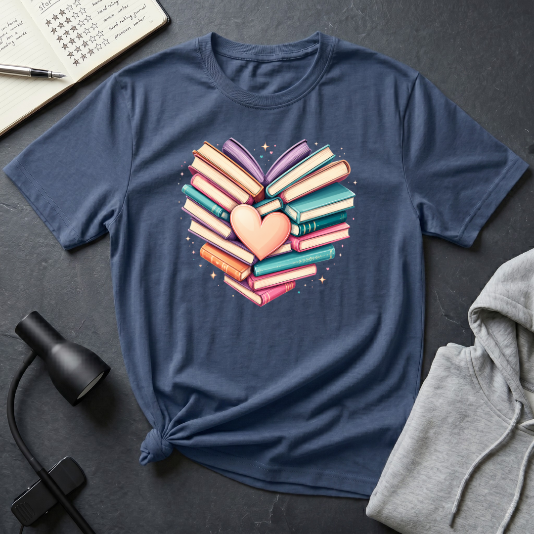 Heart Shape Book T Shirt