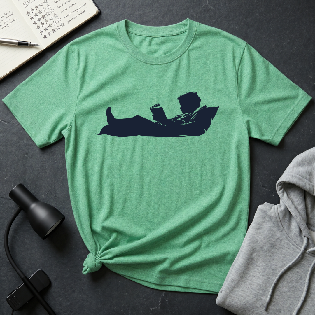Boy  Reading Silhouette T Shirt
