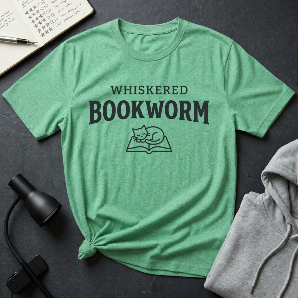 Whiskered Bookworm T Shirt