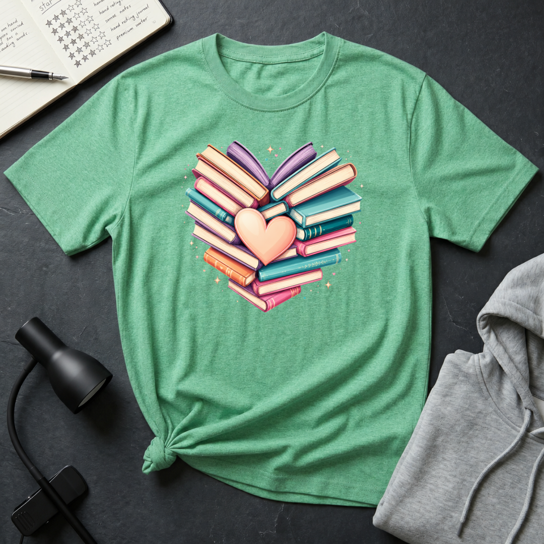 Heart Shape Book T Shirt