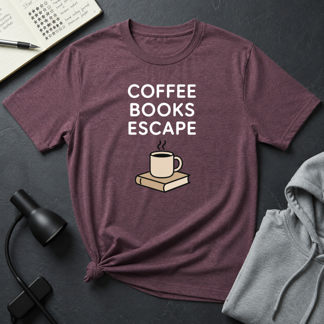 Coffee Books Escape T Shirt