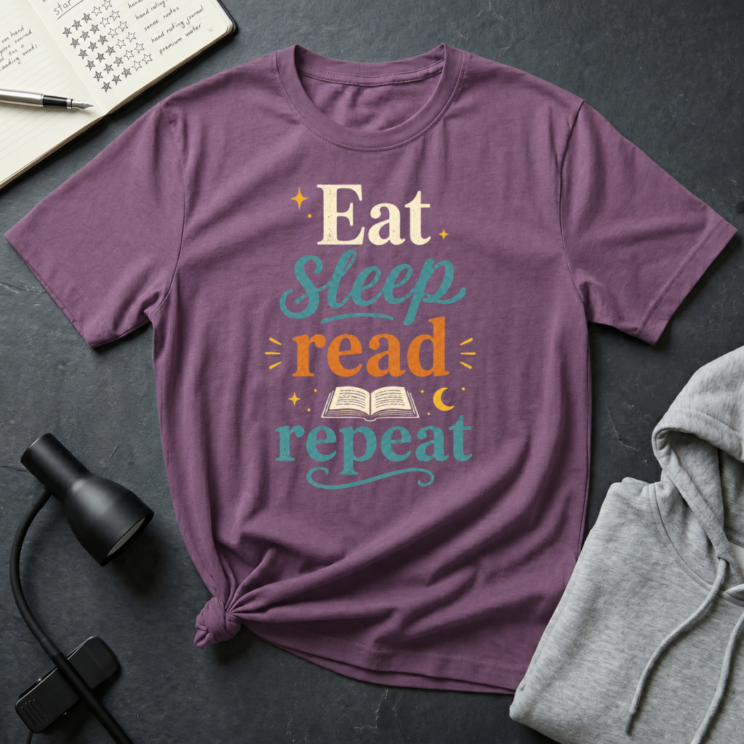 Eat Sleep Read Repeat T Shirt