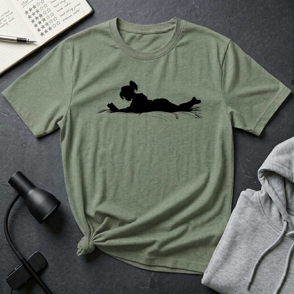 Female Silhouette Reading T Shirt
