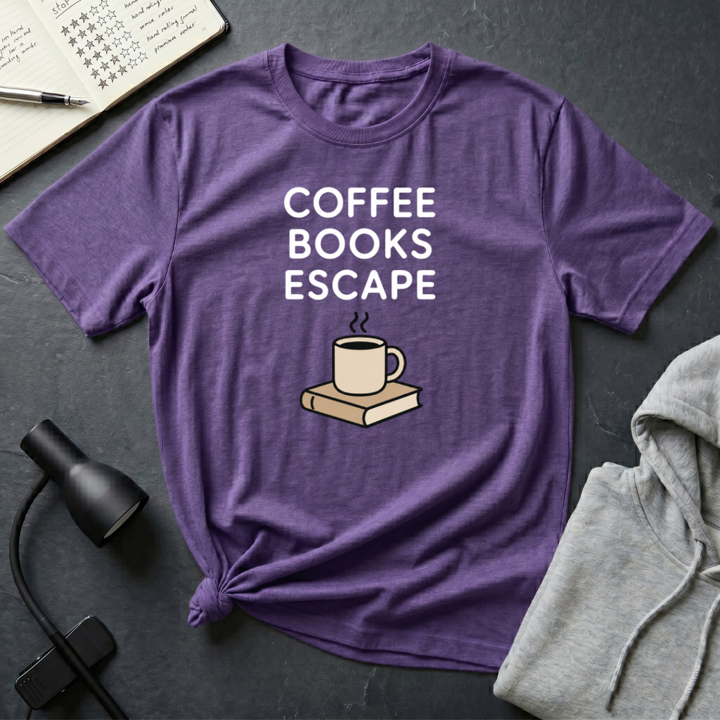 Coffee Books Escape T Shirt