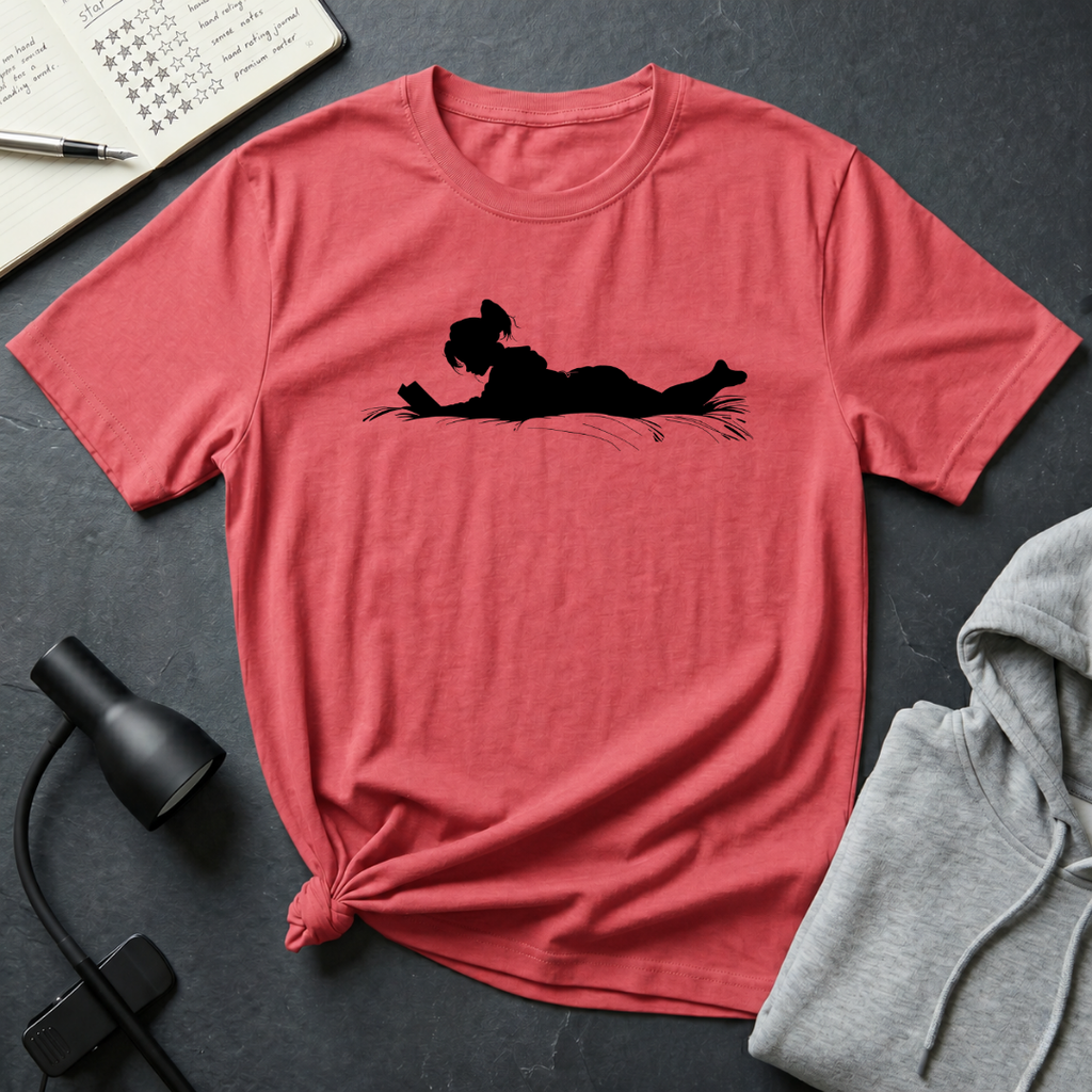 Female Silhouette Reading T Shirt
