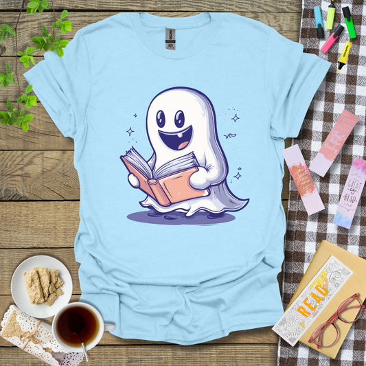 Happy Reading Ghost Graphic T Shirt