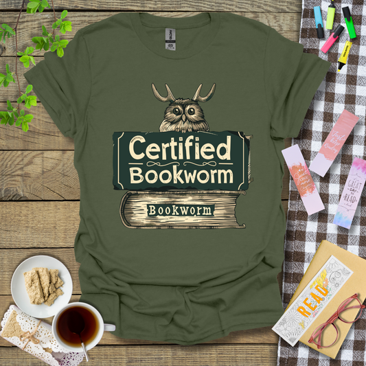 Certified Bookworm Graphic T Shirt